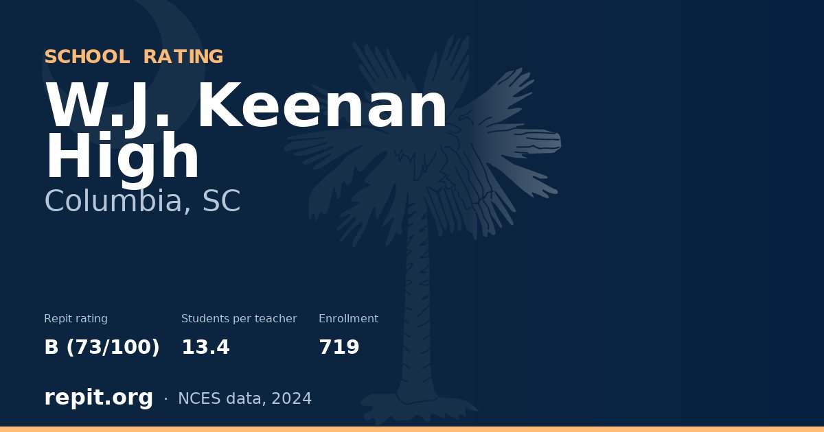 W.J. Keenan High, Columbia, SC — Repit school rating B (73/100)