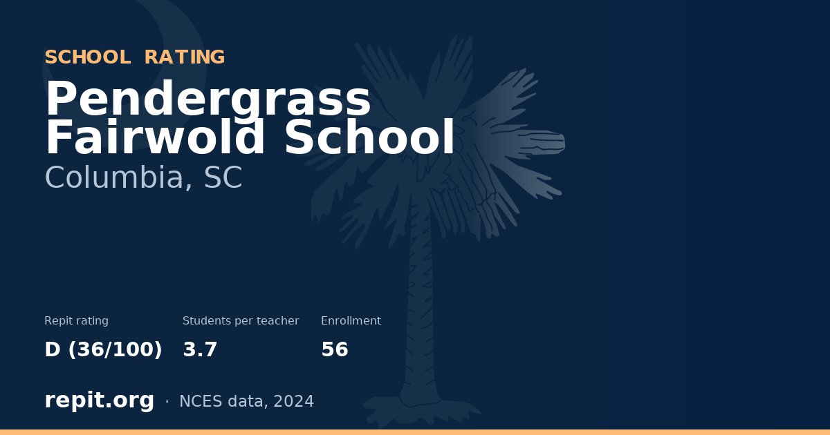 Pendergrass Fairwold School, Columbia, SC — Repit school rating D (36/100)