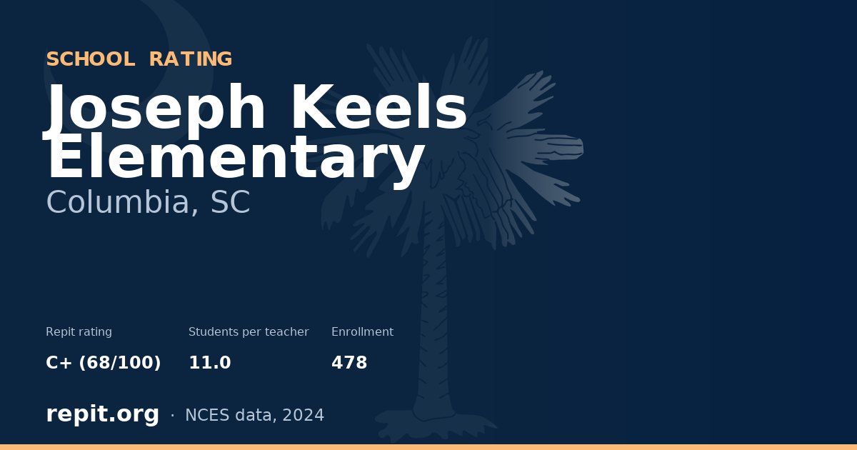 Joseph Keels Elementary, Columbia, SC — Repit school rating C+ (68/100)