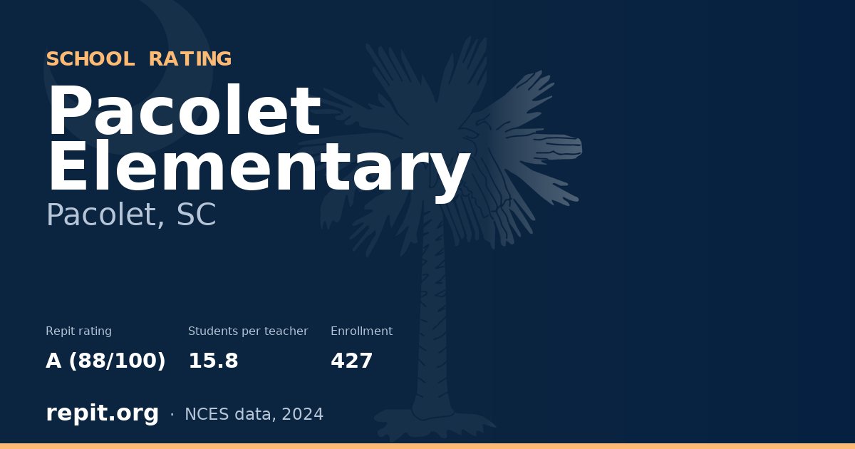 Pacolet Elementary, Pacolet, SC — Repit school rating A (88/100)