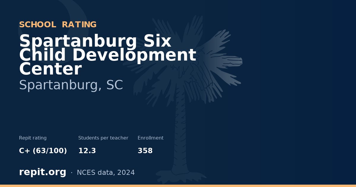 Spartanburg Six Child Development Center, Spartanburg, SC — Repit school rating C+ (63/100)