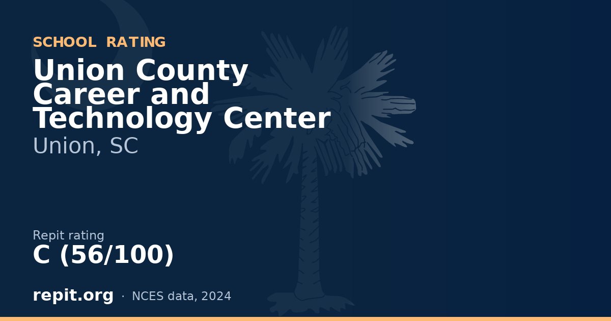 Union County Career and Technology Center, Union, SC — Repit school rating C (56/100)