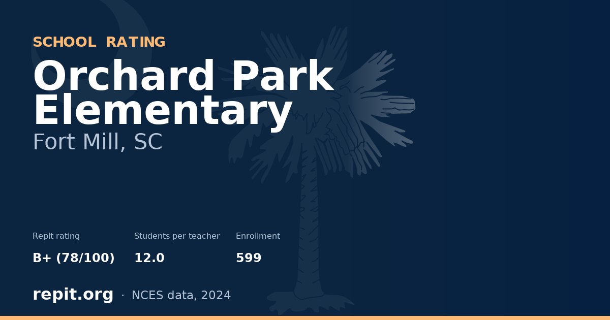 Orchard Park Elementary, Fort Mill, SC — Repit school rating B+ (78/100)
