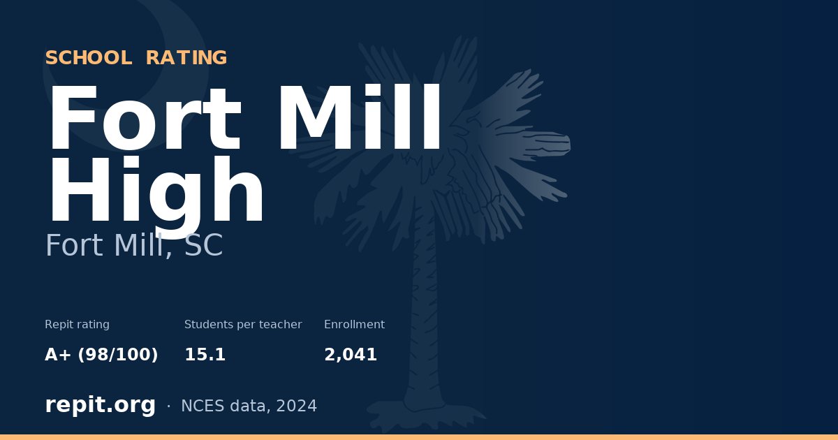 Fort Mill High, Fort Mill, SC — Repit school rating A+ (98/100)