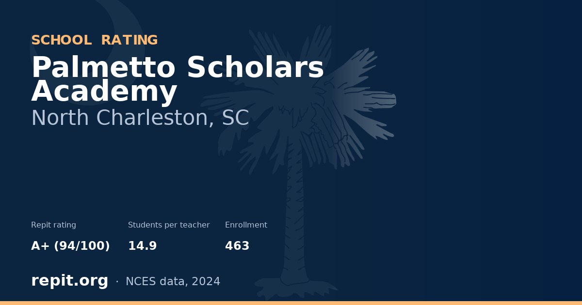 Palmetto Scholars Academy, North Charleston, SC — Repit school rating A+ (94/100)