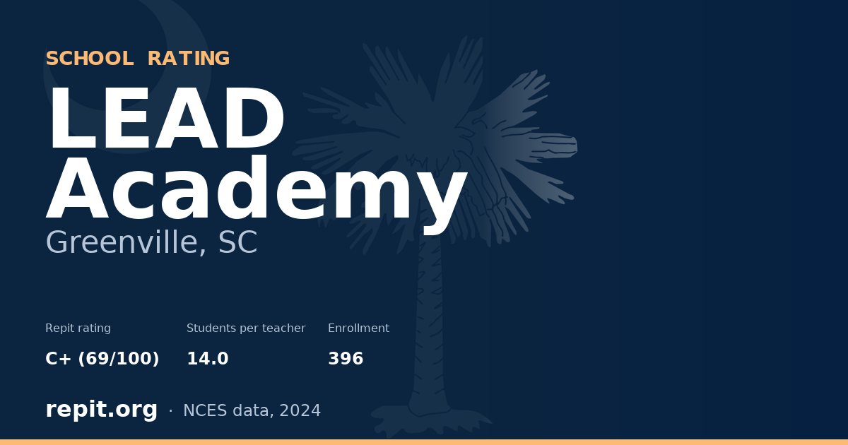 LEAD Academy, Greenville, SC — Repit school rating C+ (69/100)
