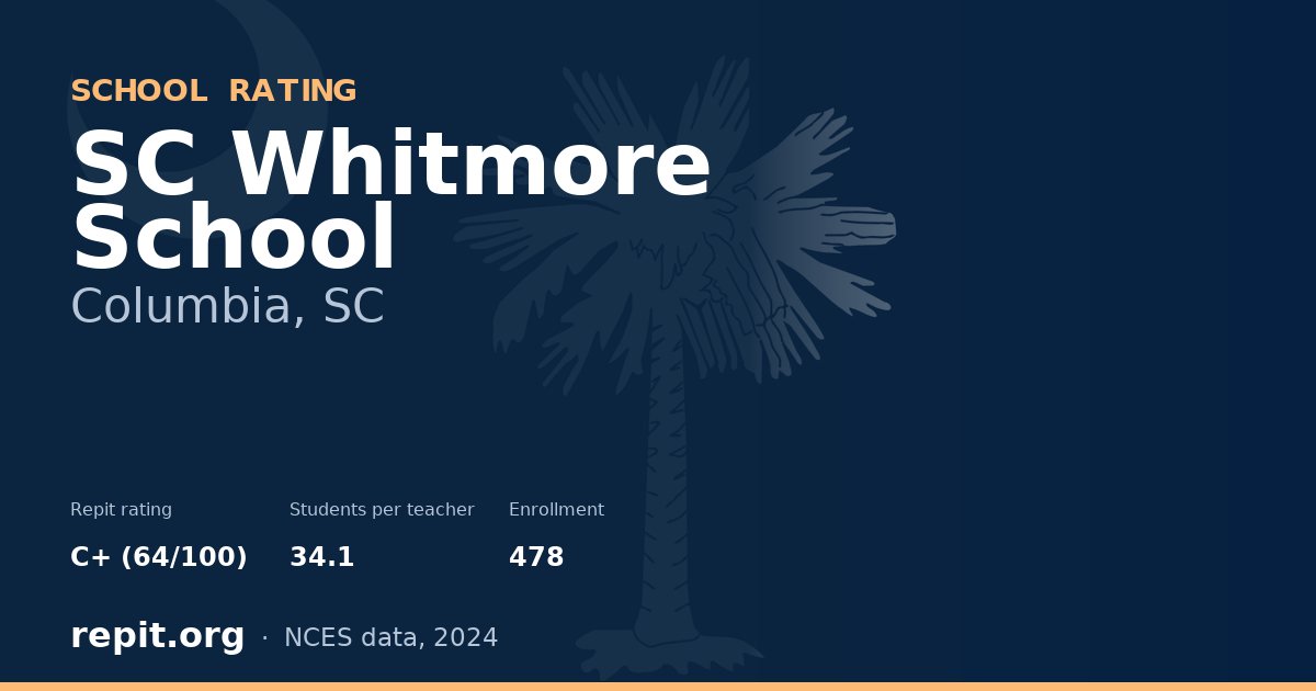 SC Whitmore School, Columbia, SC — Repit school rating C+ (64/100)