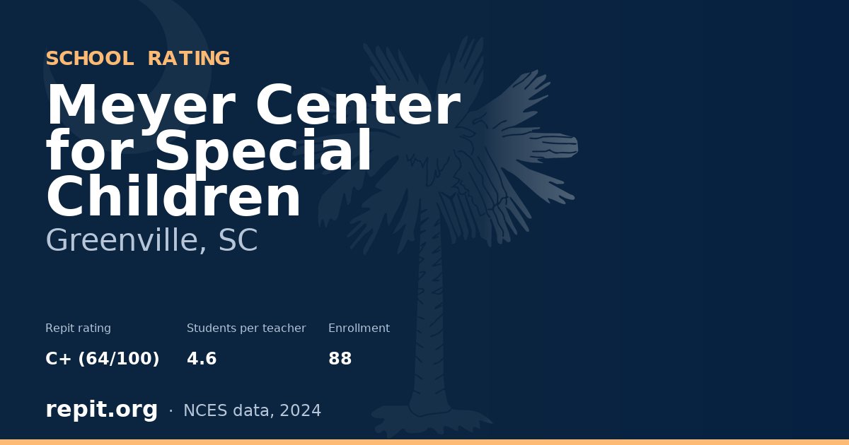 Meyer Center for Special Children, Greenville, SC — Repit school rating C+ (64/100)