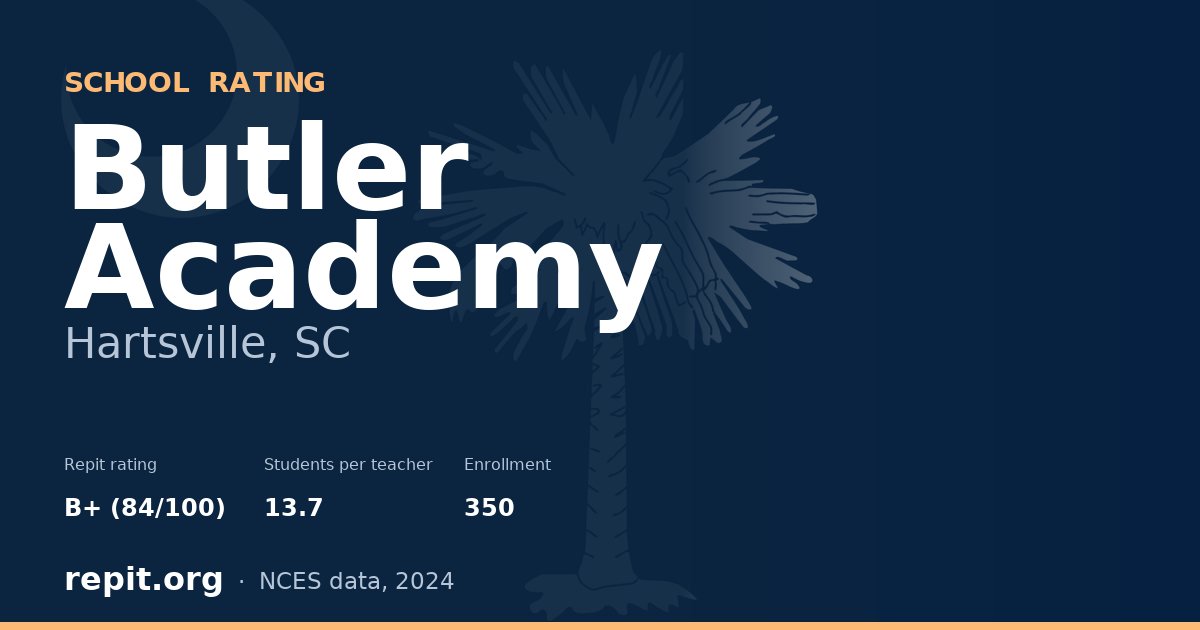 Butler Academy, Hartsville, SC — Repit school rating B+ (84/100)