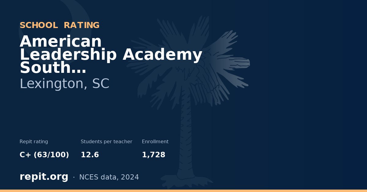 American Leadership Academy South Carolina-Lexington Campu, Lexington, SC — Repit school rating C+ (63/100)