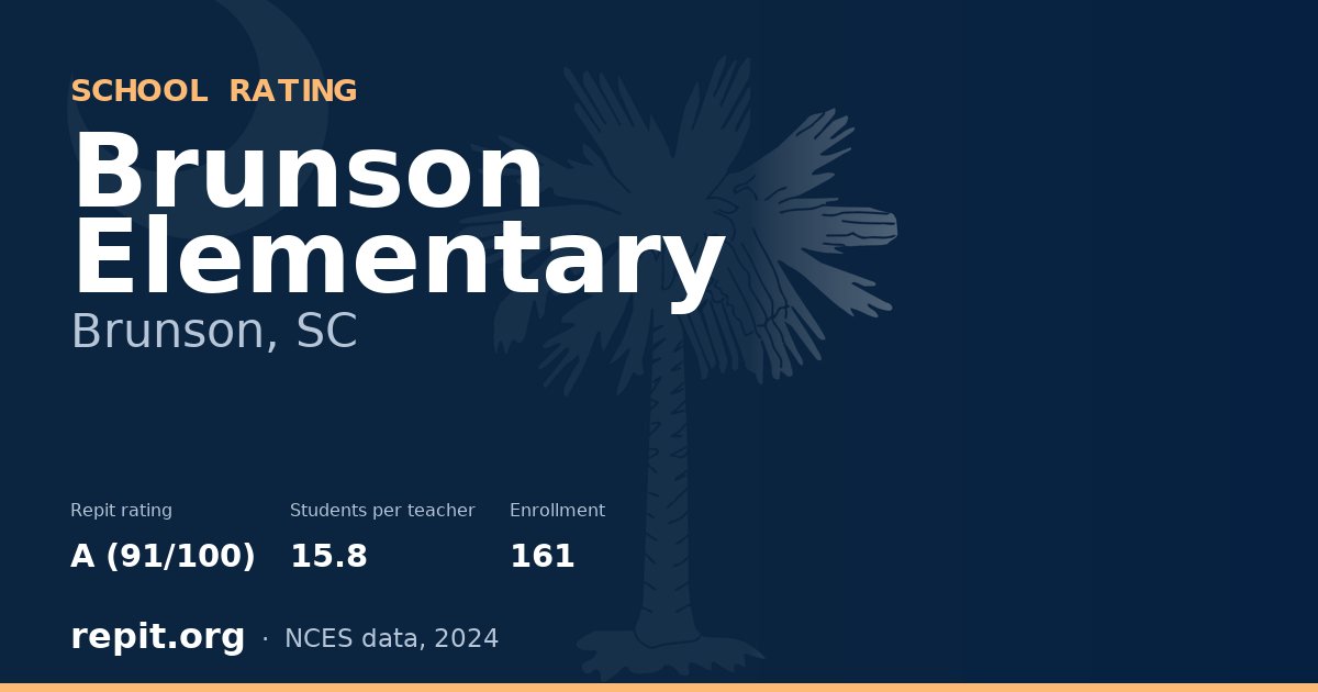Brunson Elementary, Brunson, SC — Repit school rating A (91/100)