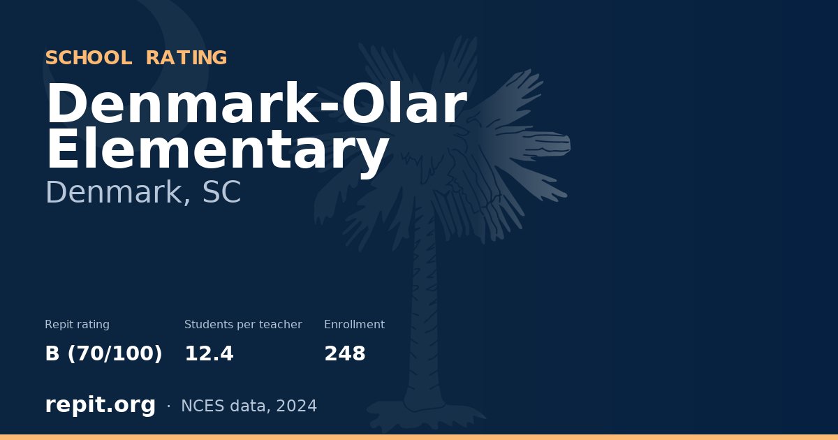 Denmark-Olar Elementary, Denmark, SC — Repit school rating B (70/100)