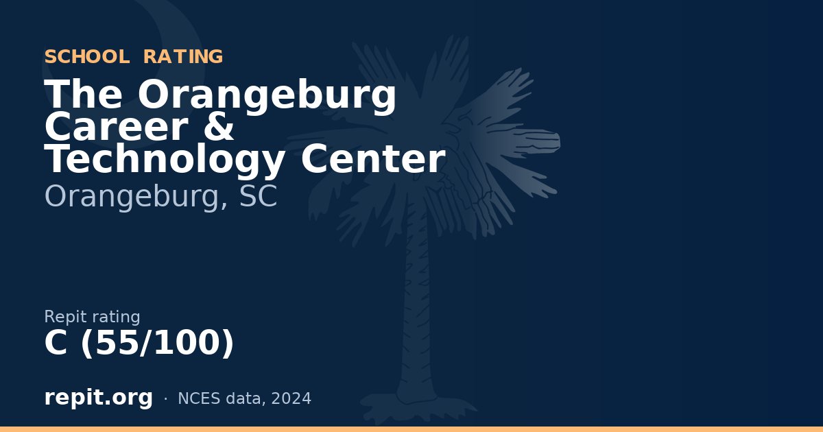 The Orangeburg Career & Technology Center, Orangeburg, SC — Repit school rating C (55/100)