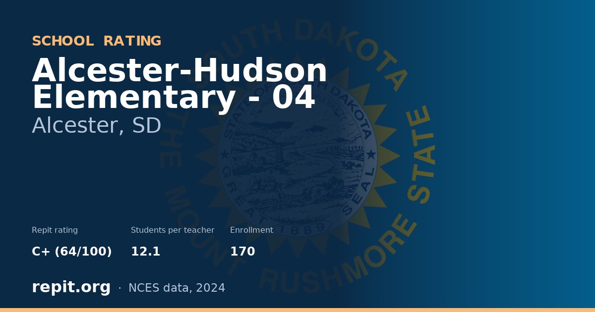 Alcester-Hudson Elementary - 04, Alcester, SD — Repit school rating C+ (64/100)