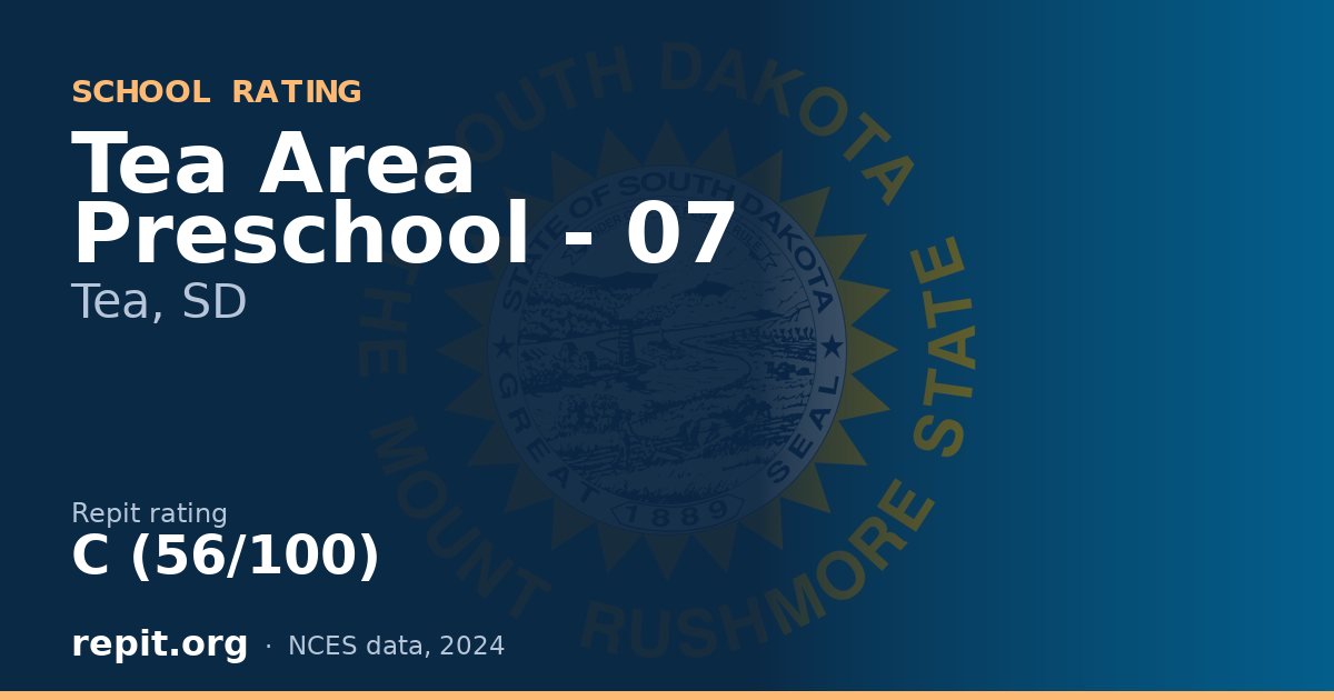 Tea Area Preschool - 07, Tea, SD — Repit school rating C (56/100)