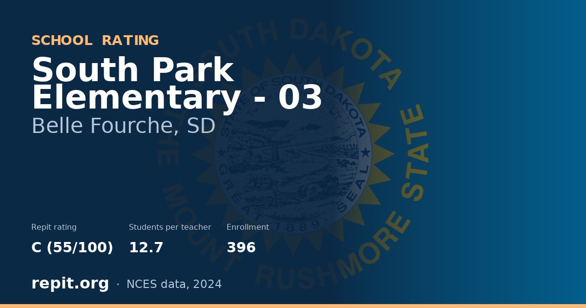South Park Elementary - 03, Belle Fourche, SD — Repit school rating C (55/100)
