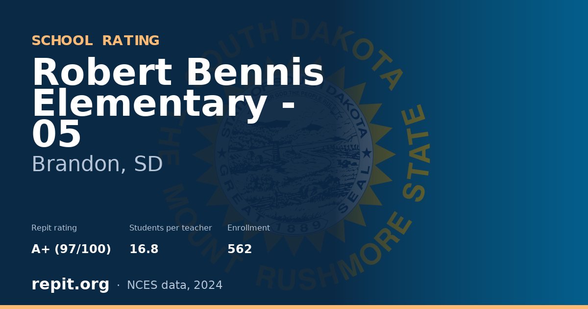 Robert Bennis Elementary - 05, Brandon, SD — Repit school rating A+ (97/100)