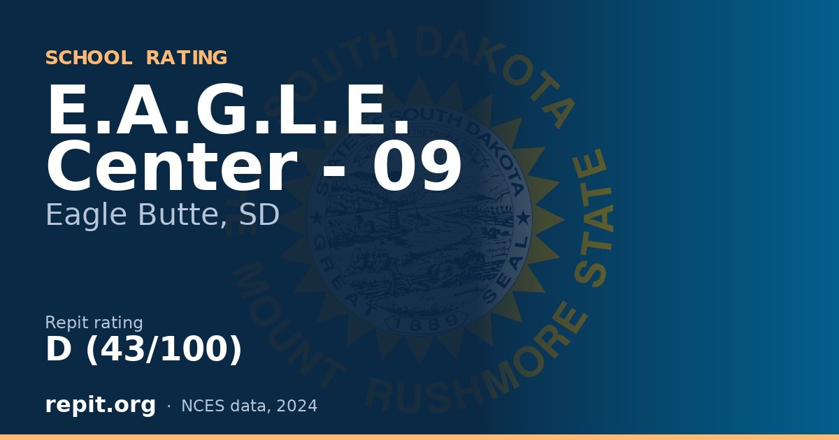 E.A.G.L.E. Center - 09, Eagle Butte, SD — Repit school rating D (43/100)