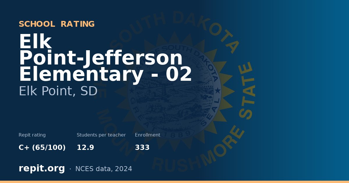 Elk Point-Jefferson Elementary - 02, Elk Point, SD — Repit school rating C+ (65/100)