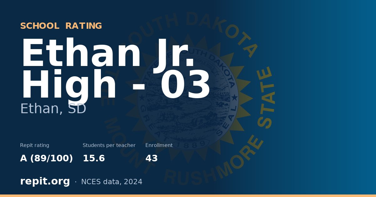 Ethan Jr. High - 03, Ethan, SD — Repit school rating A (89/100)