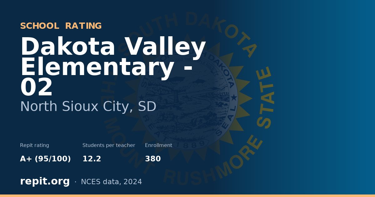 Dakota Valley Elementary - 02, North Sioux City, SD — Repit school rating A+ (95/100)