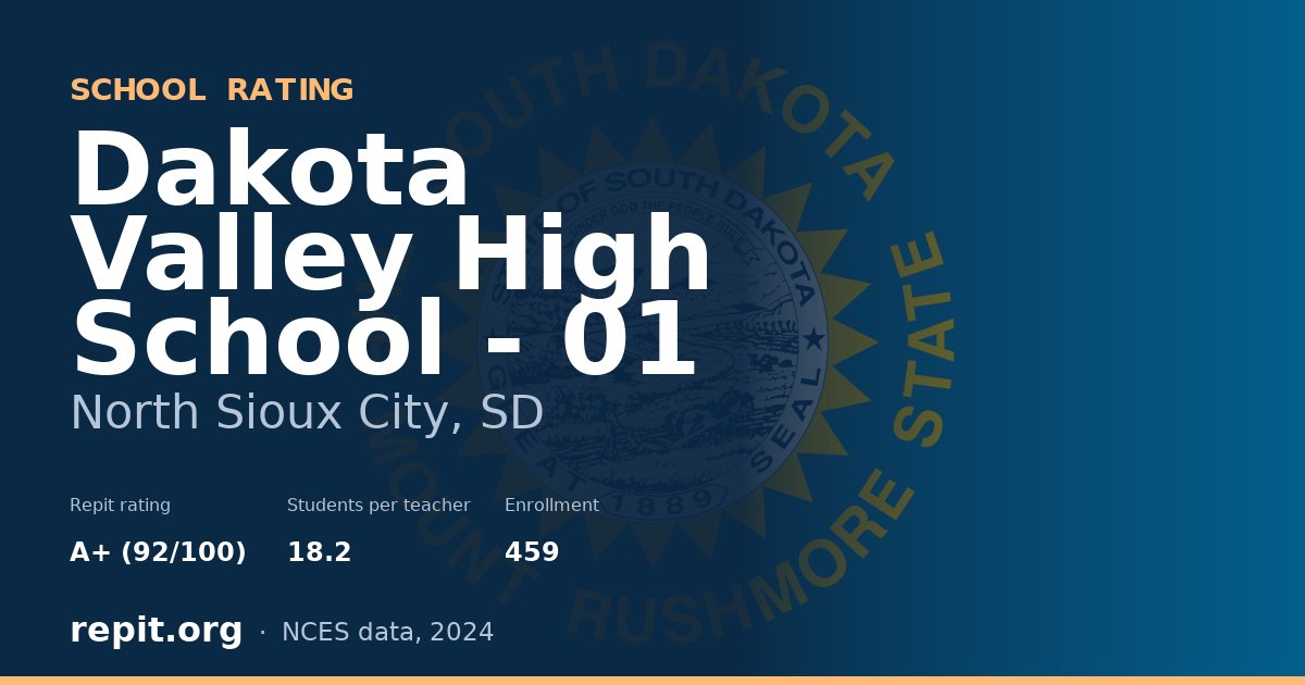 Dakota Valley High School - 01, North Sioux City, SD — Repit school rating A+ (92/100)