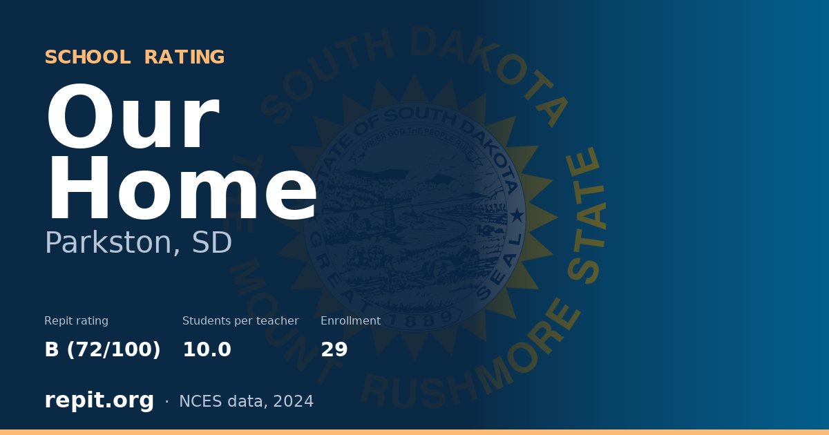 Our Home, Parkston, SD — Repit school rating B (72/100)