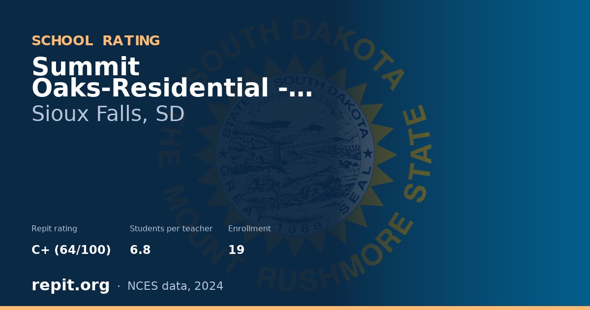Summit Oaks-Residential - 48, Sioux Falls, SD — Repit school rating C+ (64/100)