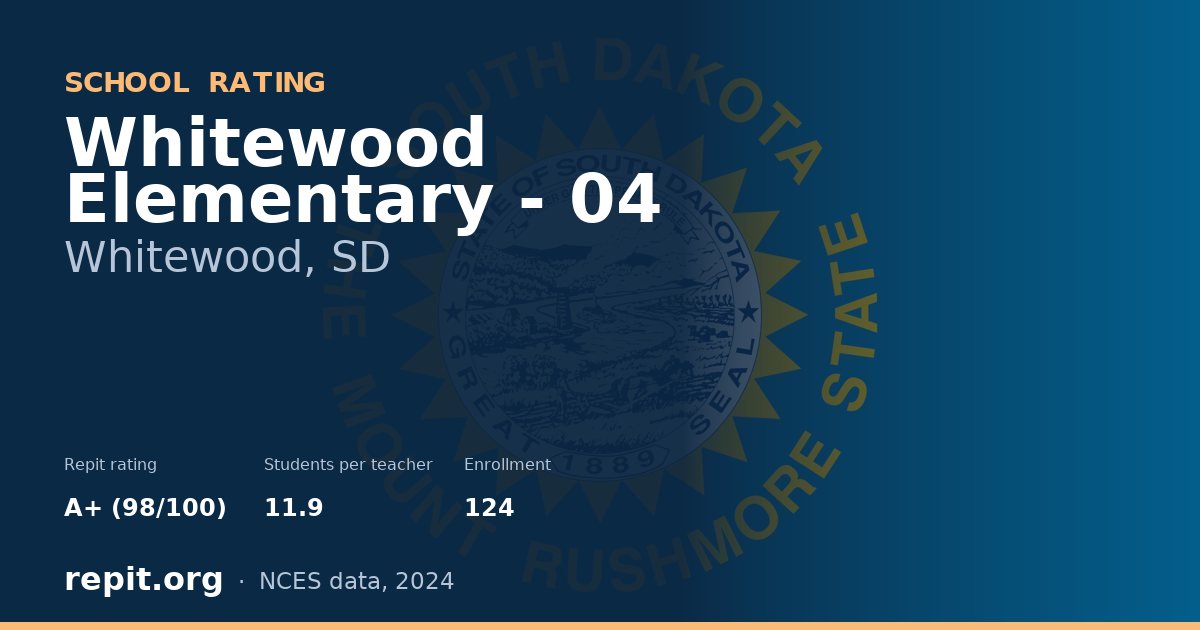Whitewood Elementary - 04, Whitewood, SD — Repit school rating A+ (98/100)