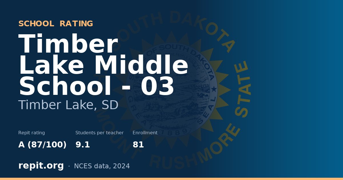 Timber Lake Middle School - 03, Timber Lake, SD — Repit school rating A (87/100)