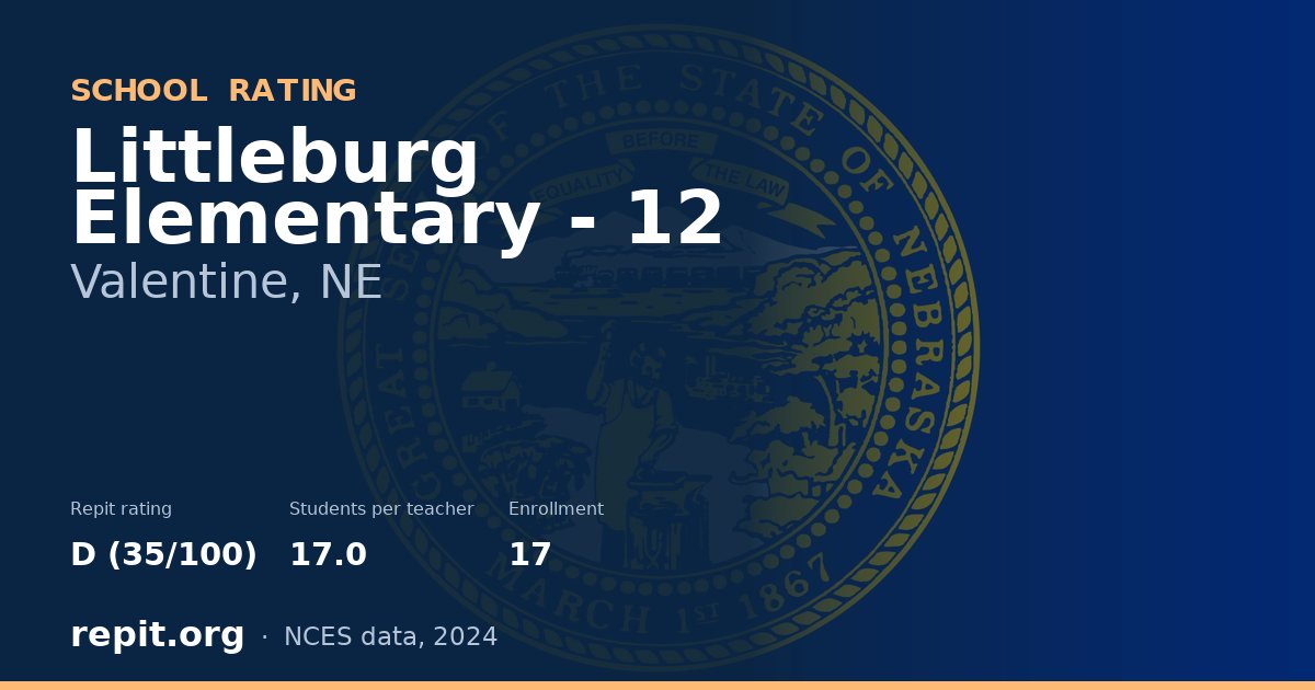 Littleburg Elementary - 12, Valentine, NE — Repit school rating D (35/100)