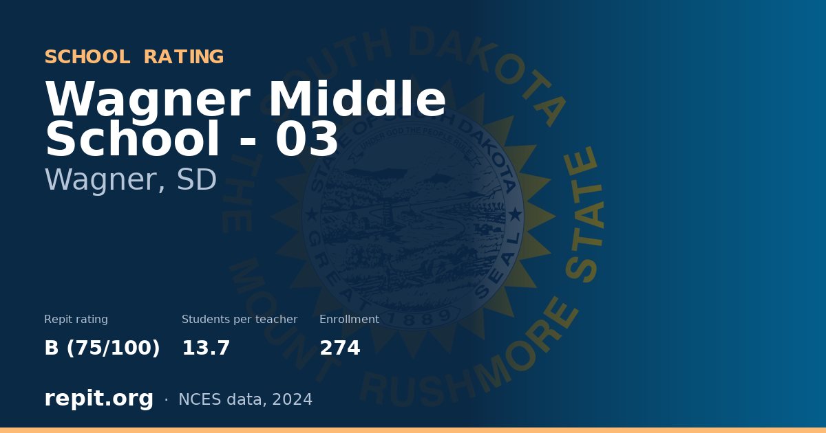 Wagner Middle School - 03, Wagner, SD — Repit school rating B (75/100)