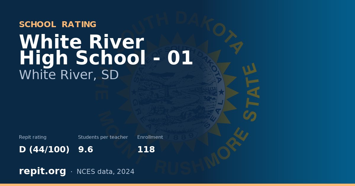 White River High School - 01, White River, SD — Repit school rating D (44/100)