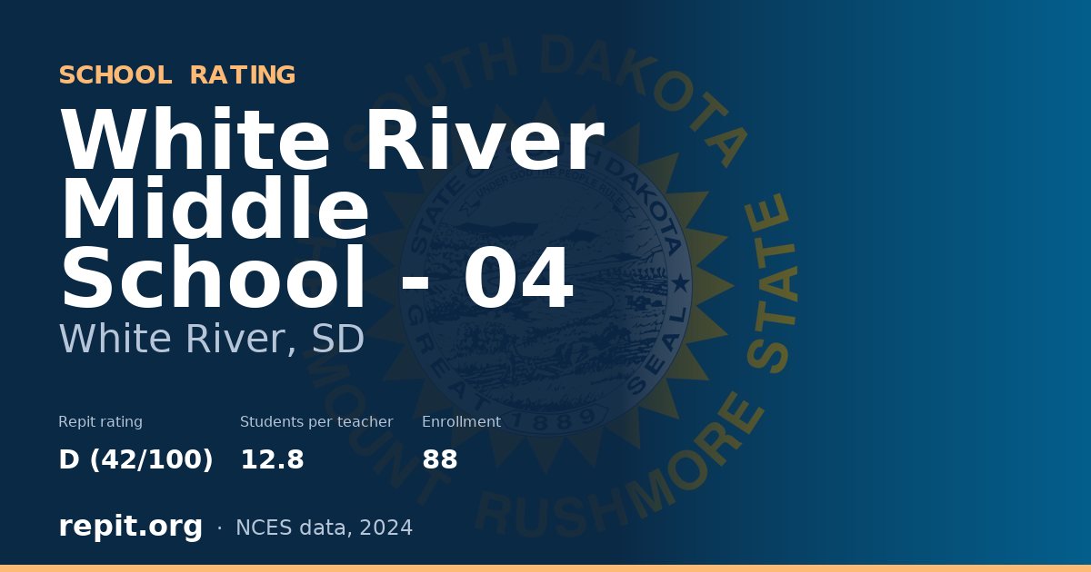 White River Middle School - 04, White River, SD — Repit school rating D (42/100)