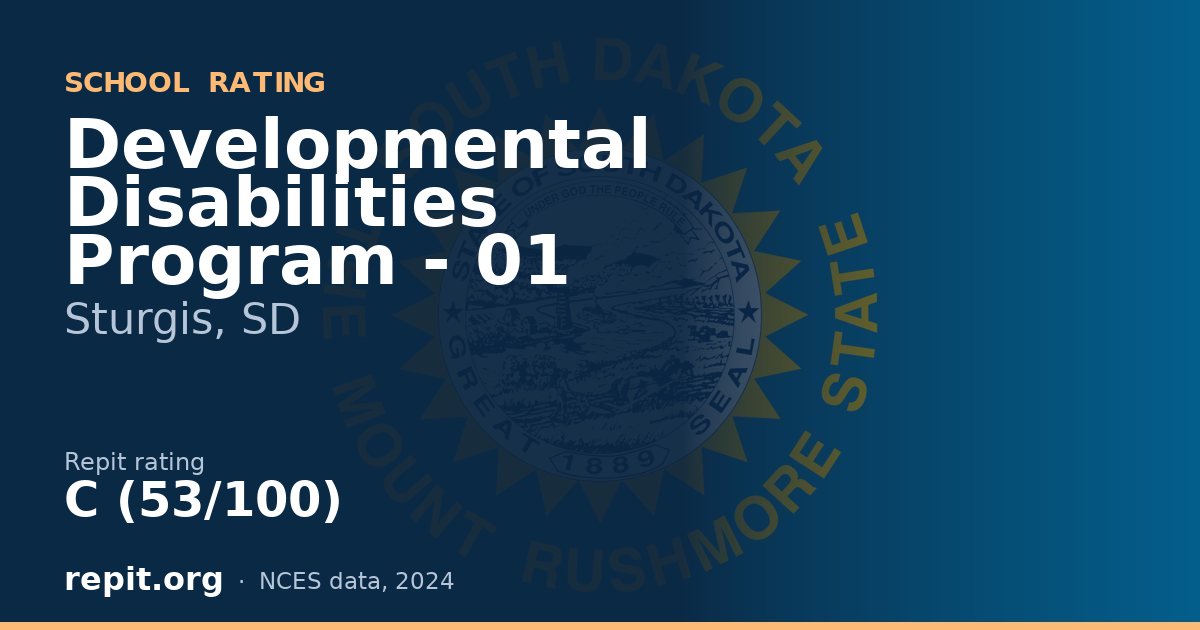 Developmental Disabilities Program - 01, Sturgis, SD — Repit school rating C (53/100)