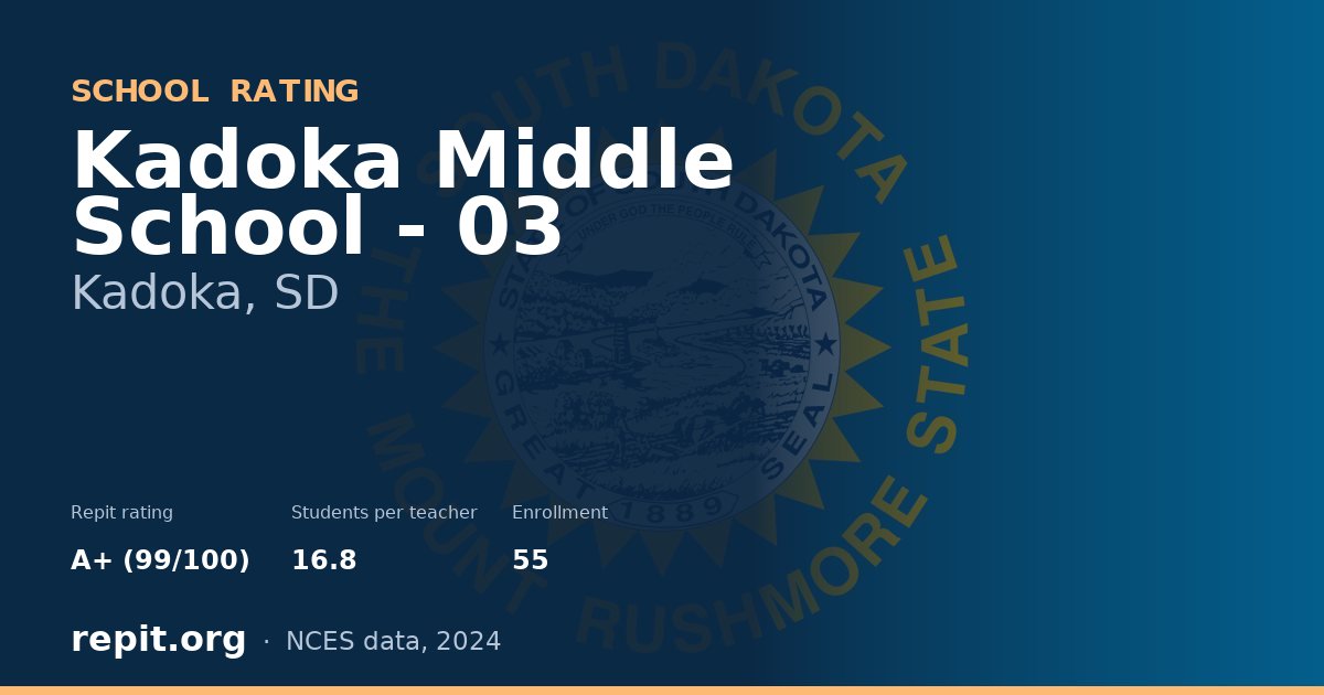Kadoka Middle School - 03, Kadoka, SD — Repit school rating A+ (99/100)