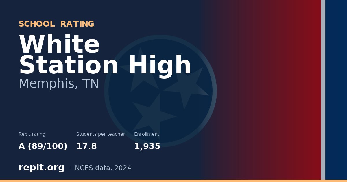 White Station High, Memphis, TN — Repit school rating A (89/100)