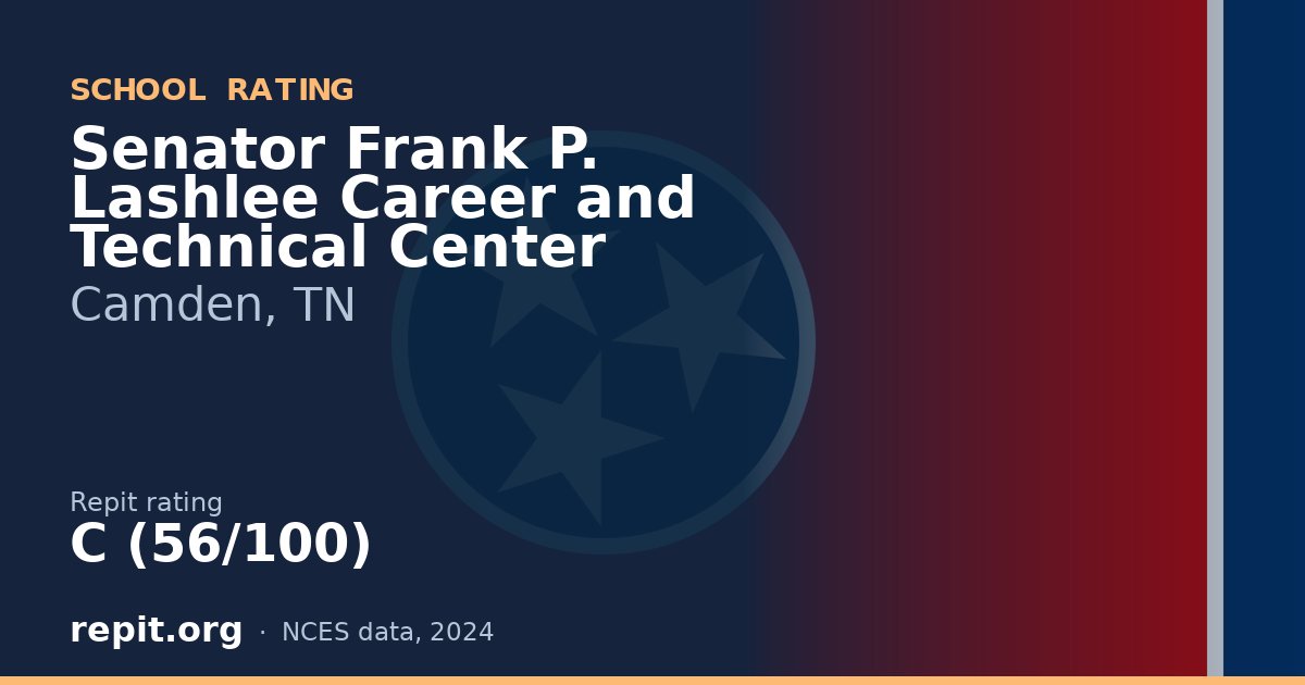 Senator Frank P. Lashlee Career and Technical Center, Camden, TN — Repit school rating C (56/100)