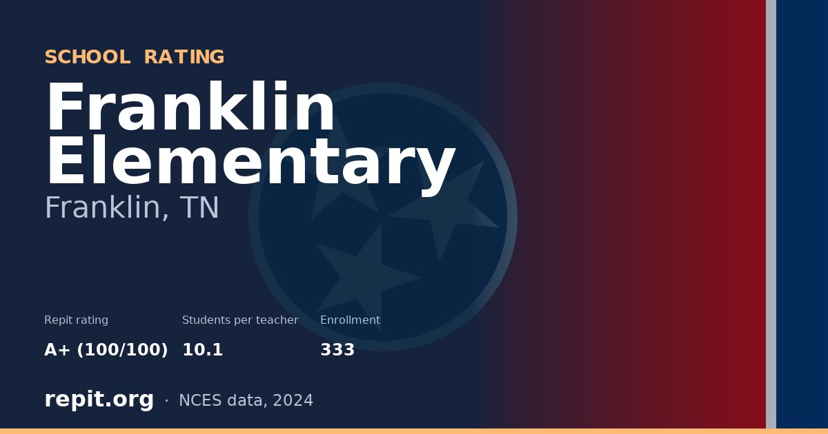 Franklin Elementary, Franklin, TN — Repit school rating A+ (100/100)