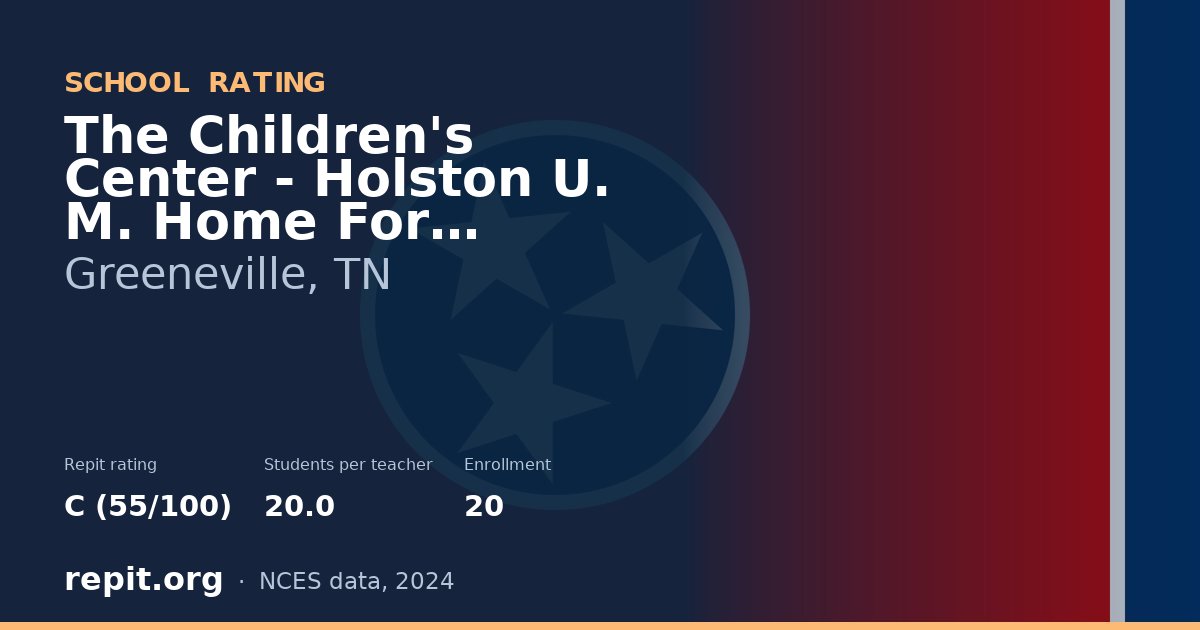 The Children's Center - Holston U. M. Home For Children, Greeneville, TN — Repit school rating C (55/100)
