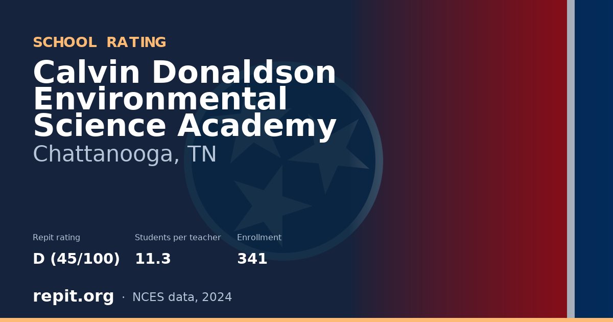 Calvin Donaldson Environmental Science Academy, Chattanooga, TN — Repit school rating D (45/100)