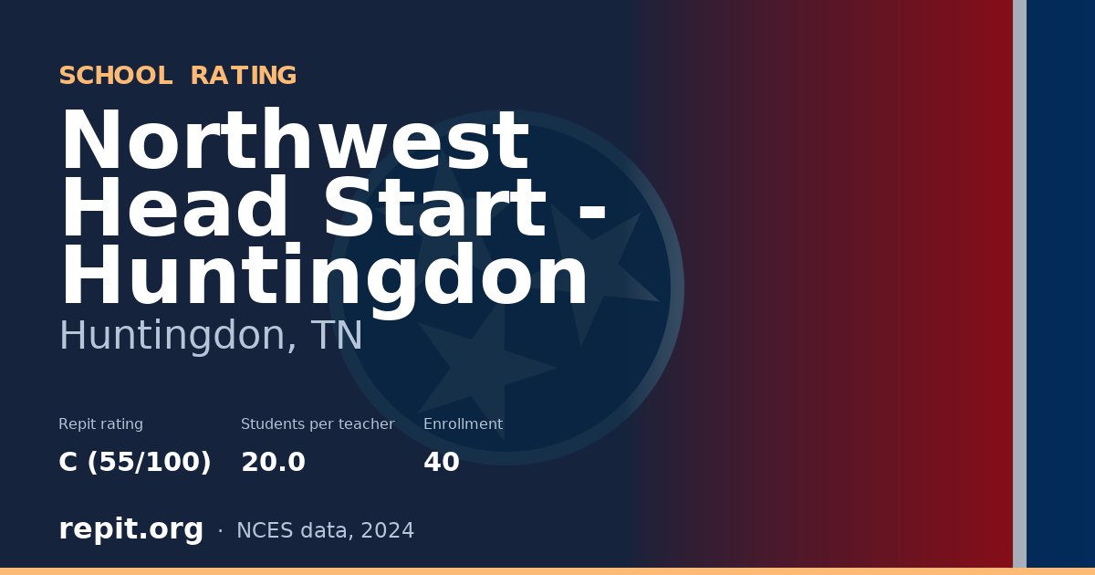 Northwest Head Start - Huntingdon, Huntingdon, TN — Repit school rating C (55/100)