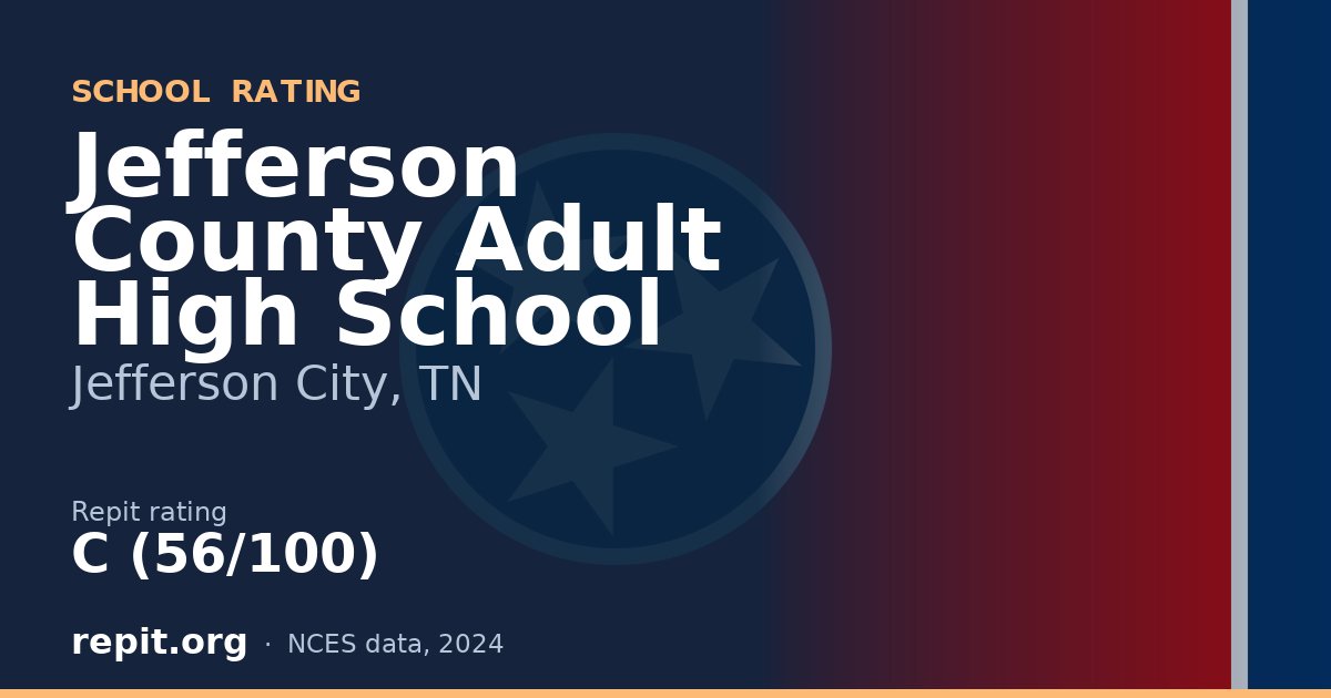 Jefferson County Adult High School, Jefferson City, TN — Repit school rating C (56/100)