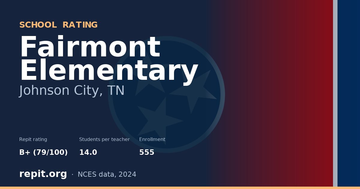 Fairmont Elementary, Johnson City, TN — Repit school rating B+ (79/100)