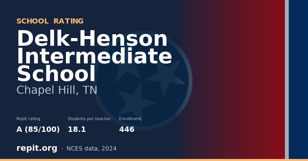 Delk-Henson Intermediate School, Chapel Hill, TN — Repit school rating A (85/100)