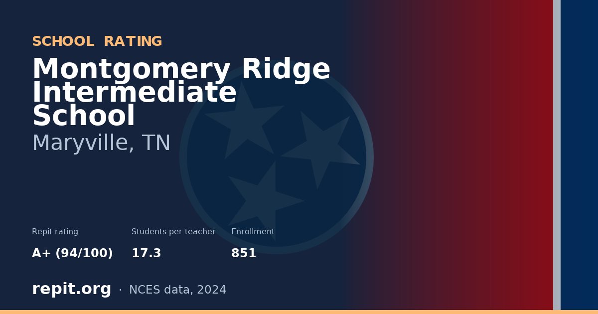 Montgomery Ridge Intermediate School, Maryville, TN — Repit school rating A+ (94/100)