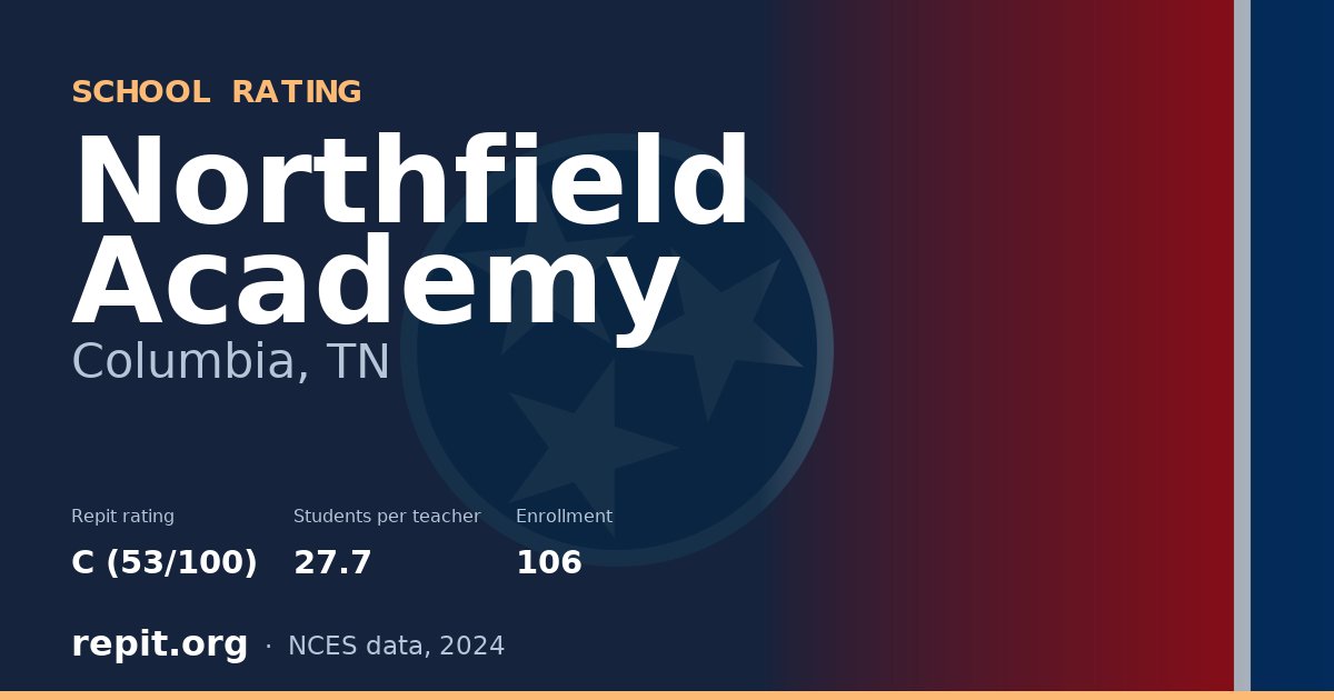Northfield Academy, Columbia, TN — Repit school rating C (53/100)