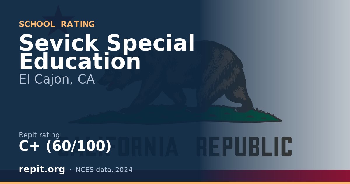Sevick Special Education, El Cajon, CA — Repit school rating C+ (60/100)