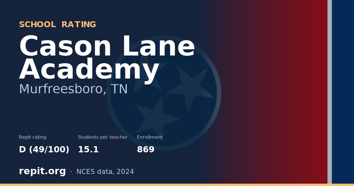 Cason Lane Academy, Murfreesboro, TN — Repit school rating D (49/100)