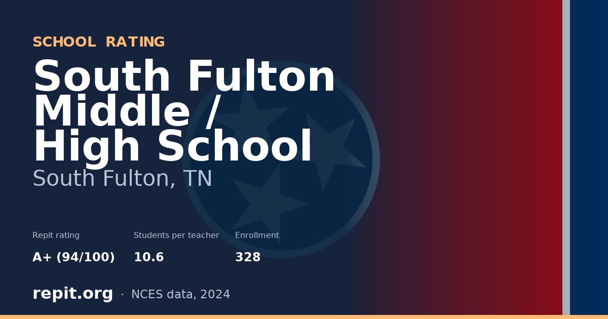 South Fulton Middle / High School, South Fulton, TN — Repit school rating A+ (94/100)